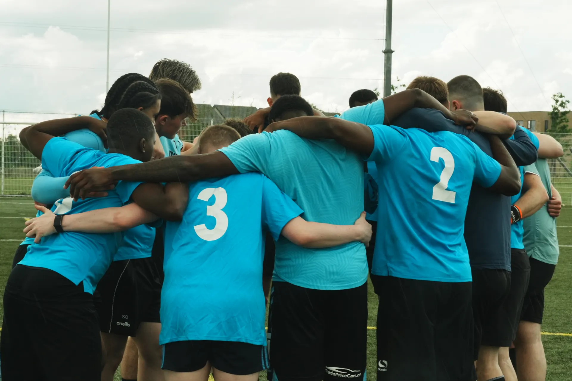 Affinity members on the pitch